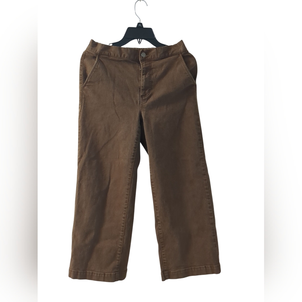 OAK + FORT Wide Leg Brown Jeans - medium 98% cotton - Picture 2 of 11